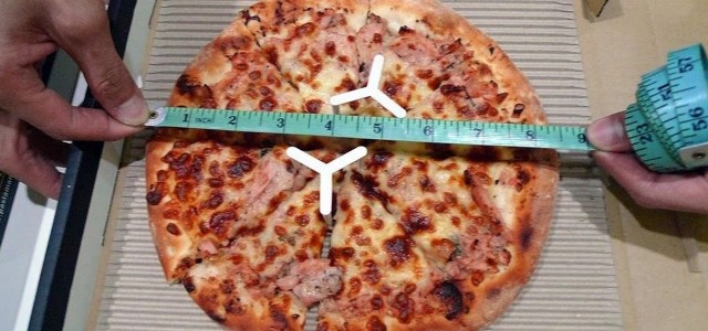 how big is 12in pizza