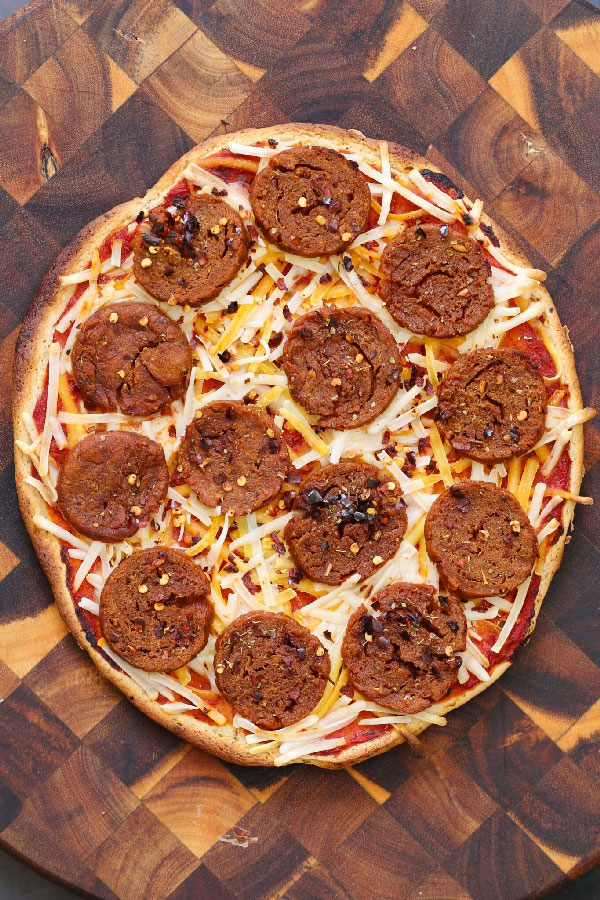 Vegan Pepperoni with Chickpea Flour (Gluten free and Nut free)